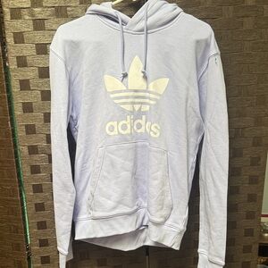 Adidas Lavender Hoodie with White Logo
